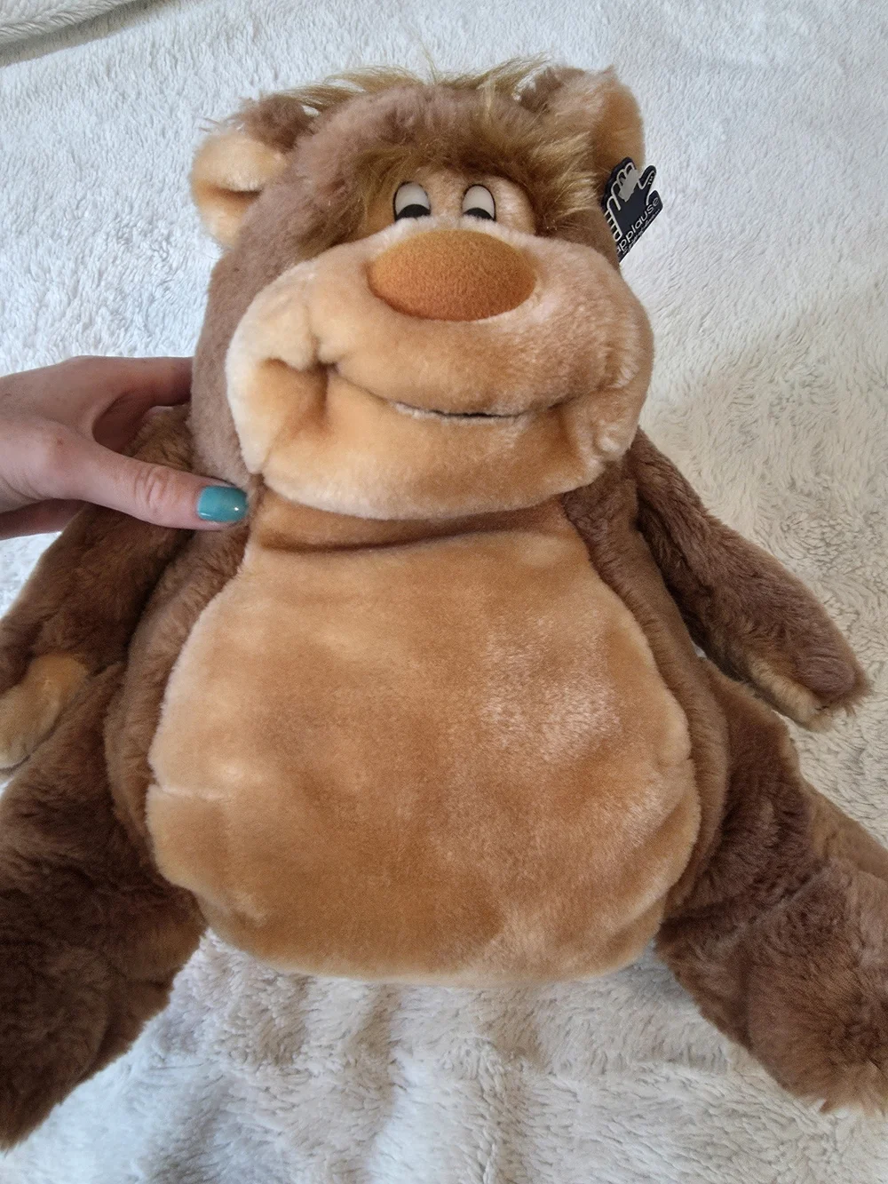 Vintage Applause Egbert Chubby Brown Bear Stuffed Plush Animal Doll 1981